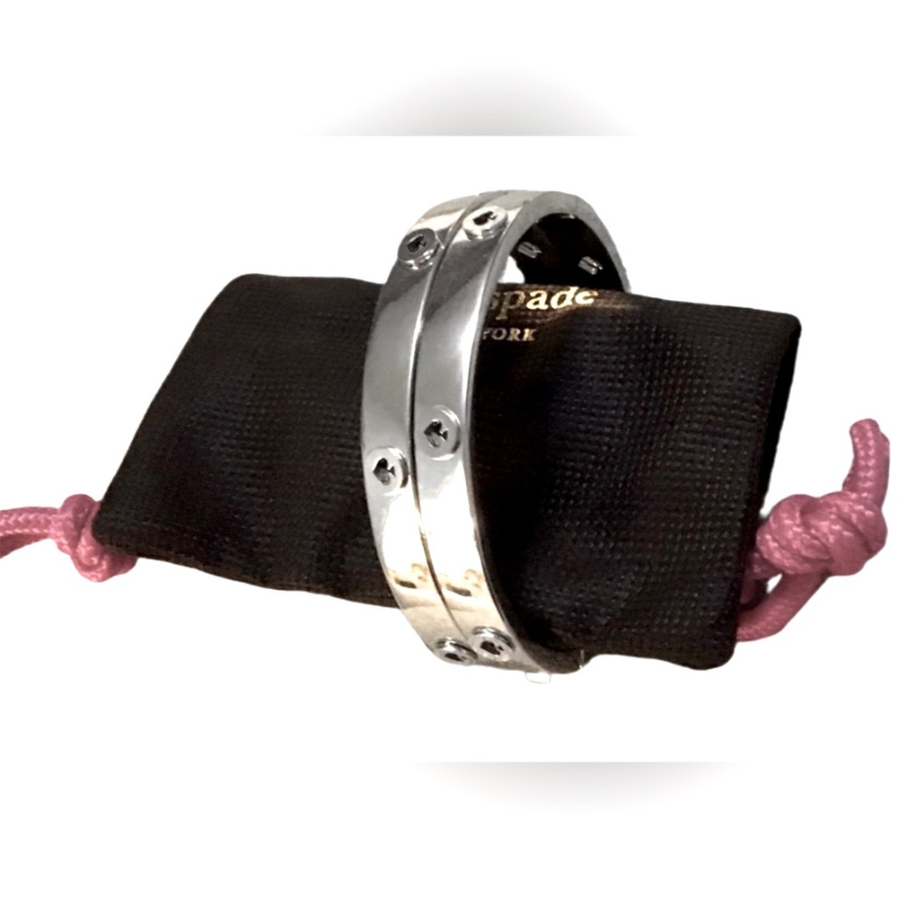 kate spade Spot The Spade Silver Bracelet Set NWOT